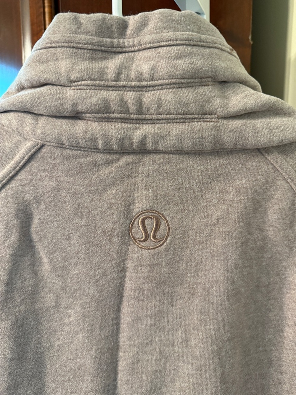 Lululemon Radiant Full Zip Jacket II Sz 10 Heathered Spanish Oak Cotton Fleece - Picture 6 of 7